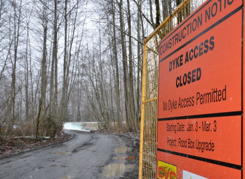 Squamish River Dyke Road construction