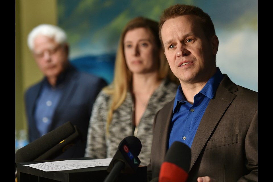 Vancouver actor Michael Coleman held a press conference Friday morning to refute allegations of sexual harassment. Photo Dan Toulgoet