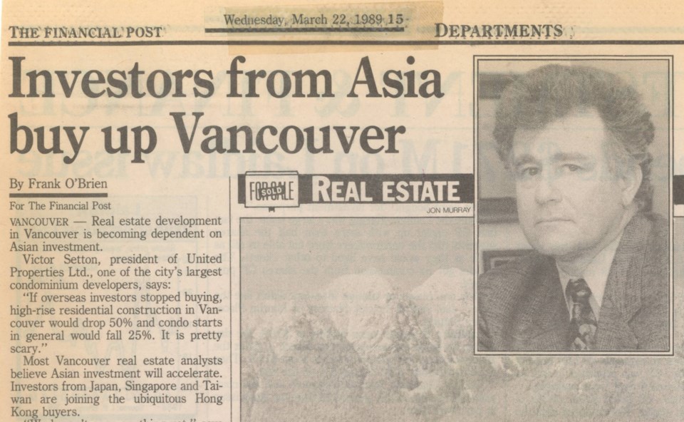 Asian investors March 22 Financial Post 1989