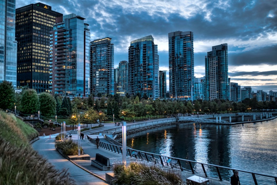 coal harbour at dusk