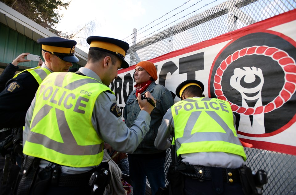 protest arrest burnaby tank farm