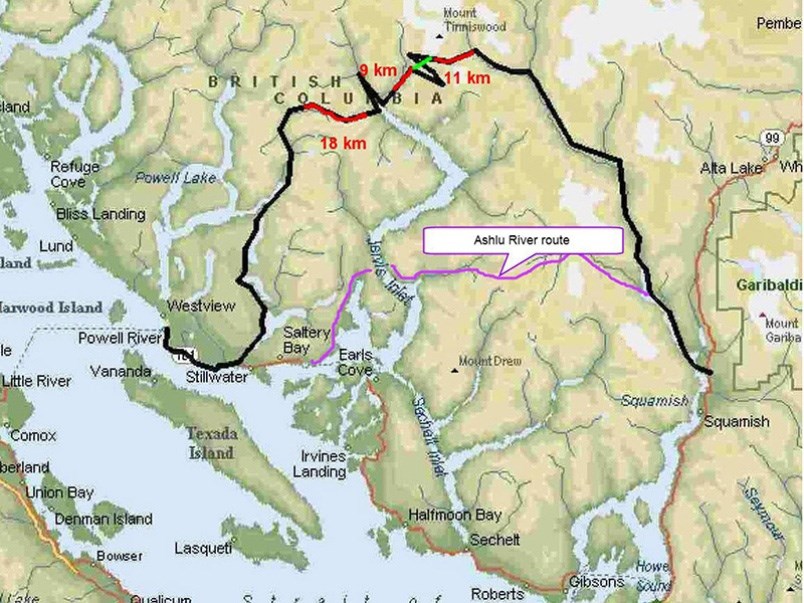 Fixed link proposal Squamish to Powell River