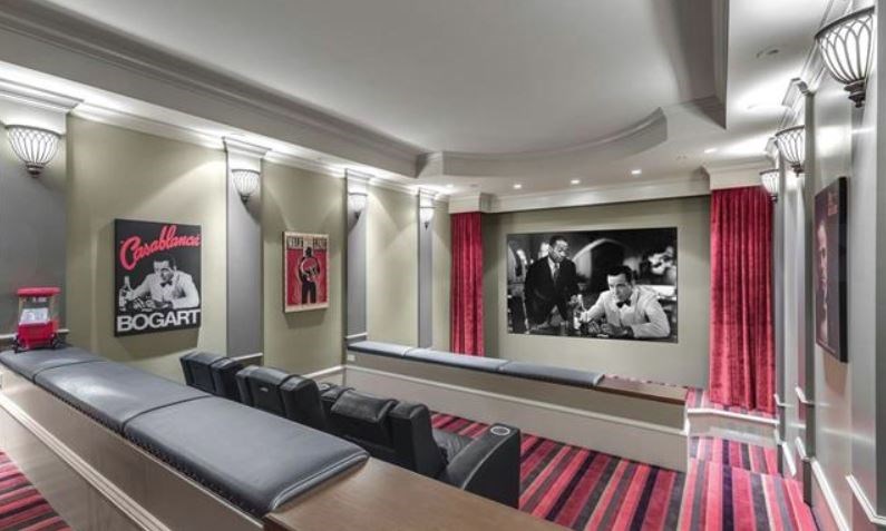 Surrey villa listing home theatre