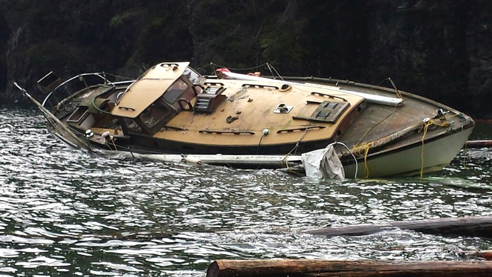 Beached Boat Seymour Bay