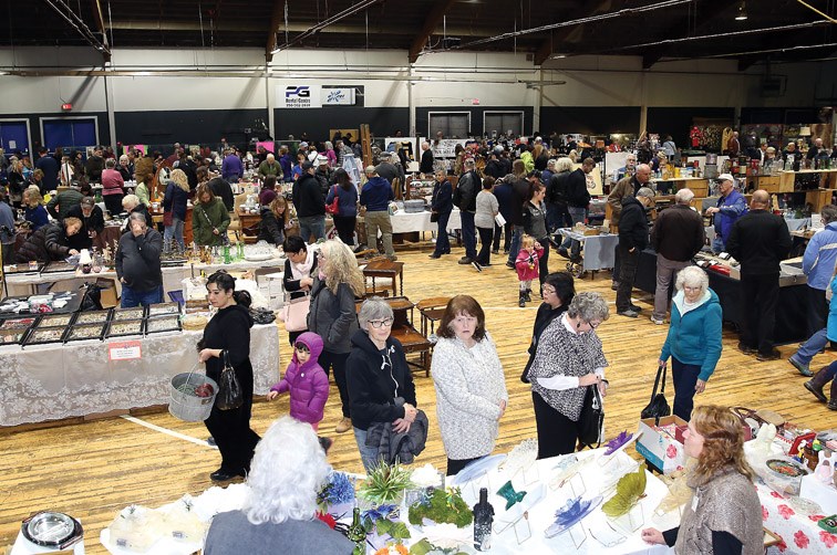THe PG Dome was full of shoppers on Saturday morning during the Prince George Hospice Society's annual Antique Fair and Marketplace.