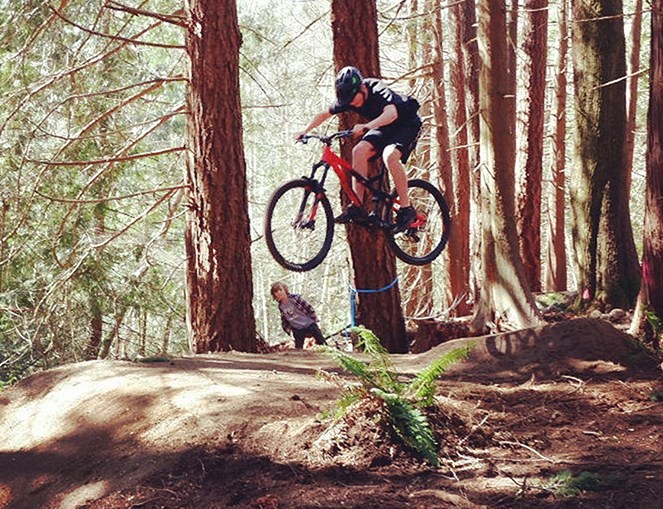 Rider Viggo Henrichsen at the Bowen Island Bike Park.