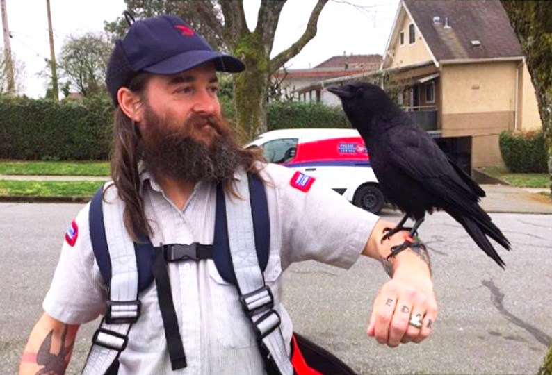 Tyler Mcleod and Canuck the Crow