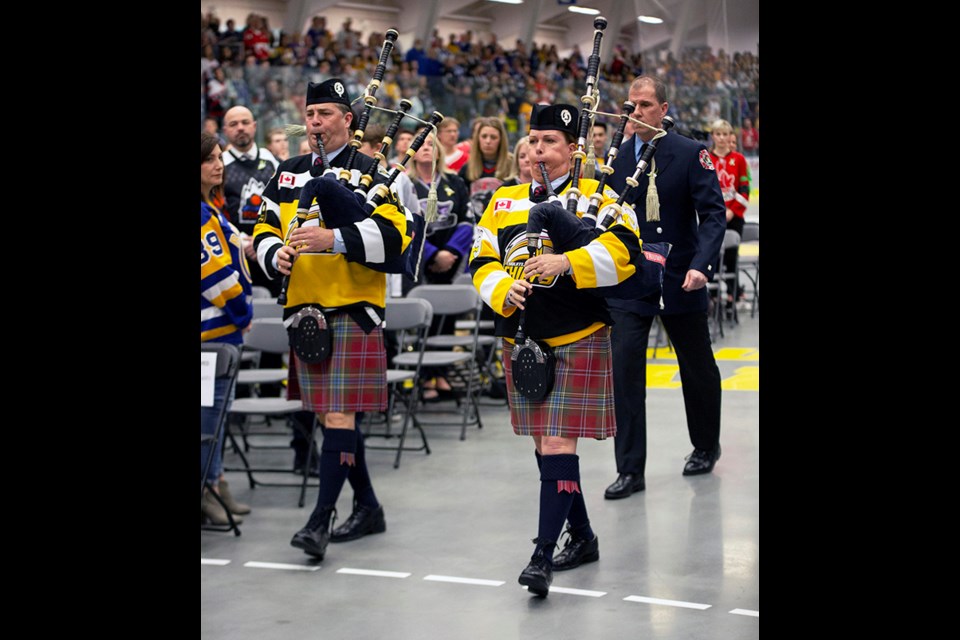 A couple of thousand people gathered at Coquitlam's Poirier Sport and Leisure Complex Thursday evening for a vigil in support of the people killed and injured in the Humboldt Broncos bus crash on April 6.