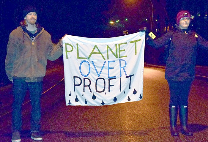 Pipeline protest