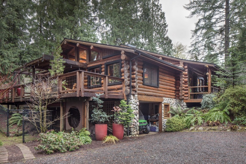 What had been a rustic 1970s log home in King County, Washington, is now, after 11 years, 4,000 square feet of Southwestern/Native American art &Ntilde; outside and in. It sits on five woodsy acres, with one acre landscaped.