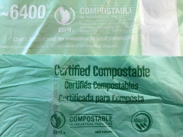 Compostable plastic bags