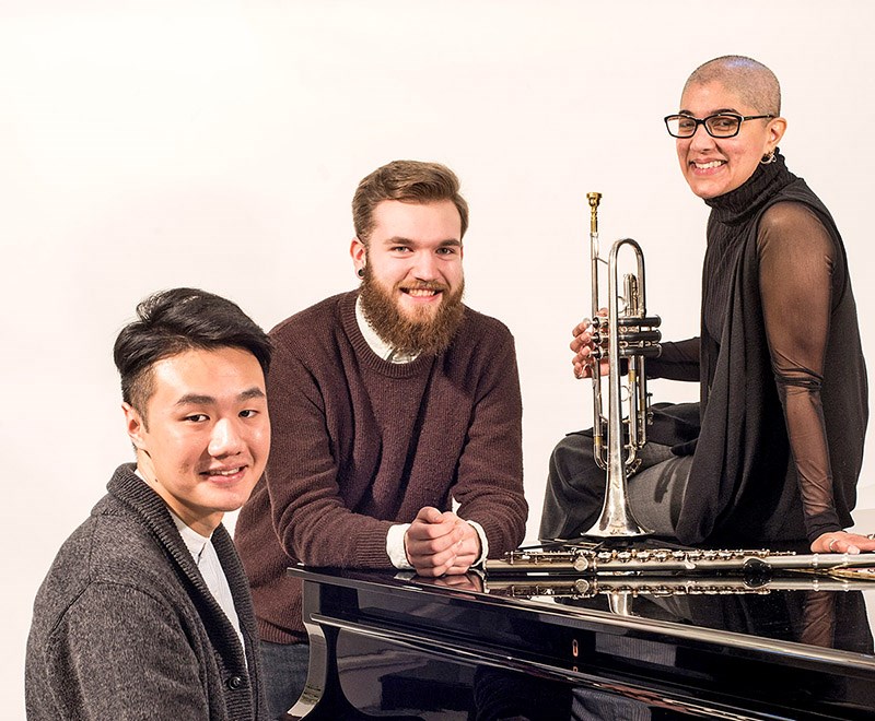 place des arts Pianists Barry Tan and Stefan Nazarevich with Geeta Das on winds.
