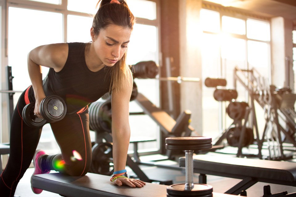 working out, stock photo