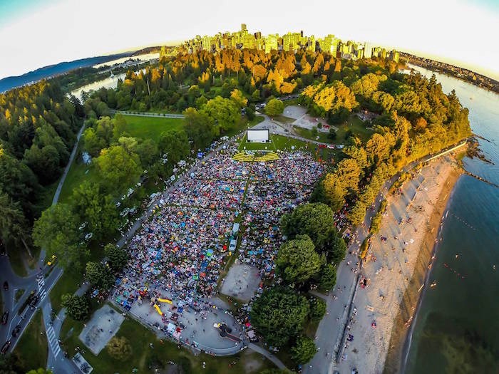 outdoor movies Stanley Park