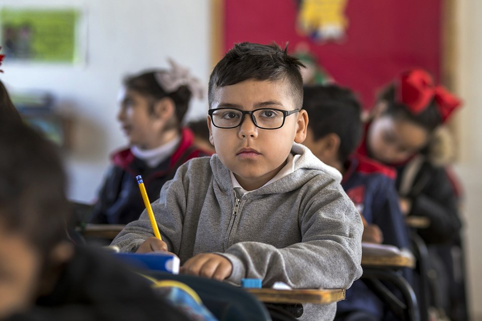 students in class