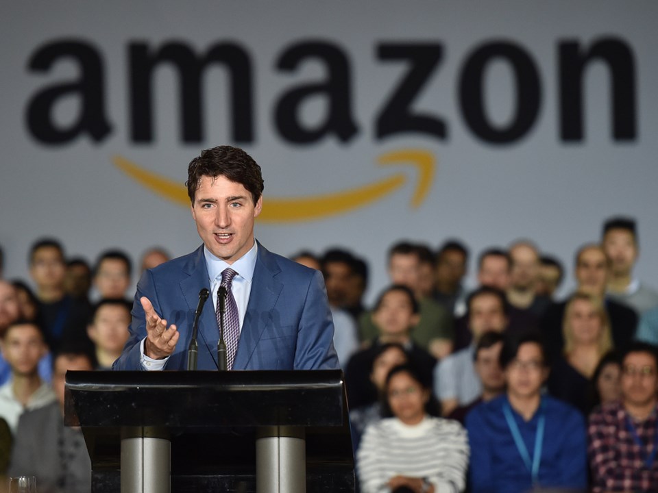 Trudeau at Amazon Vancouver