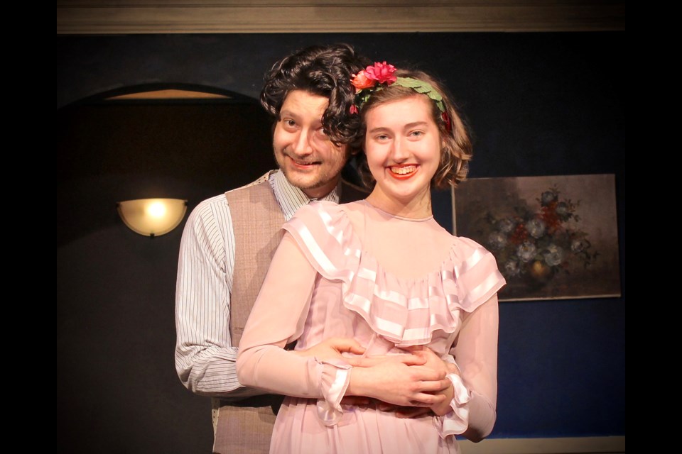 Alex Ross and Ashley Chodat are part of the offbeat Sycamore family in the Vagabond Players' production of You Can't Take It With You, running May 31 to June 24 at the Bernie Legge Theatre in Queen's Park.
