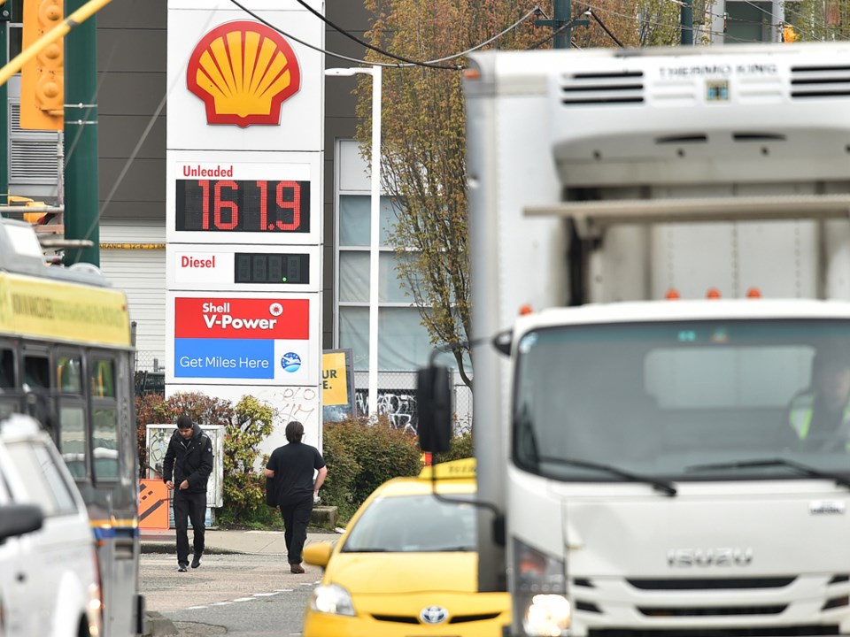 Gas prices reached new heights this week in Vancouver and around the province. Photo Dan Toulgoet