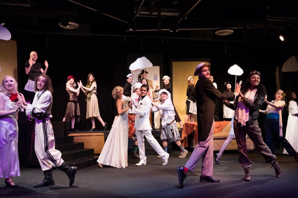 The cast of Burnaby Mountain Secondary School's The Drowsy Chaperone in dress rehearsal. The production is onstage at the school this week.