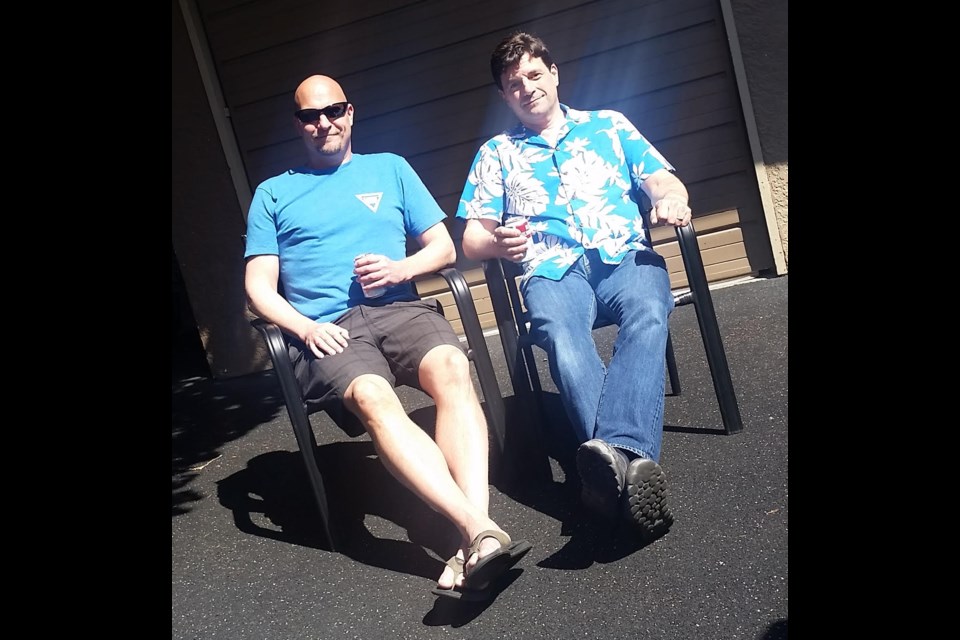 Kevin Coles (left) and Kevin Lainchbury, who previously ran for school board trustee, are two members of the "Driveway Party." Photo: Submitted