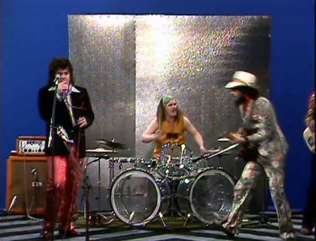 Captain Beefheart and His Magic Band wearing their Sunday best on the Beat-Club TV show in Bremen, Germany in 1972.