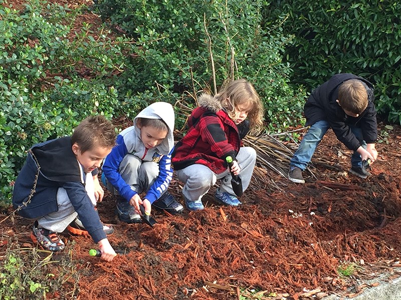 Gardening students