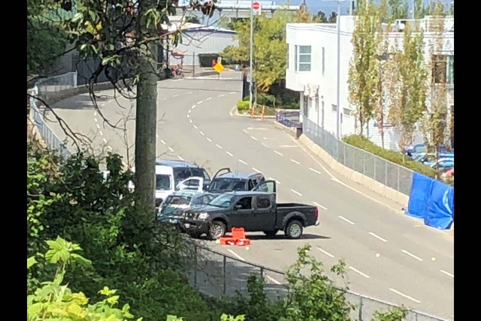 The scene at Departure Bay ferry terminal in Nanaimo following a fatal police-involved shooting on Tuesday, May 8, 2018.
