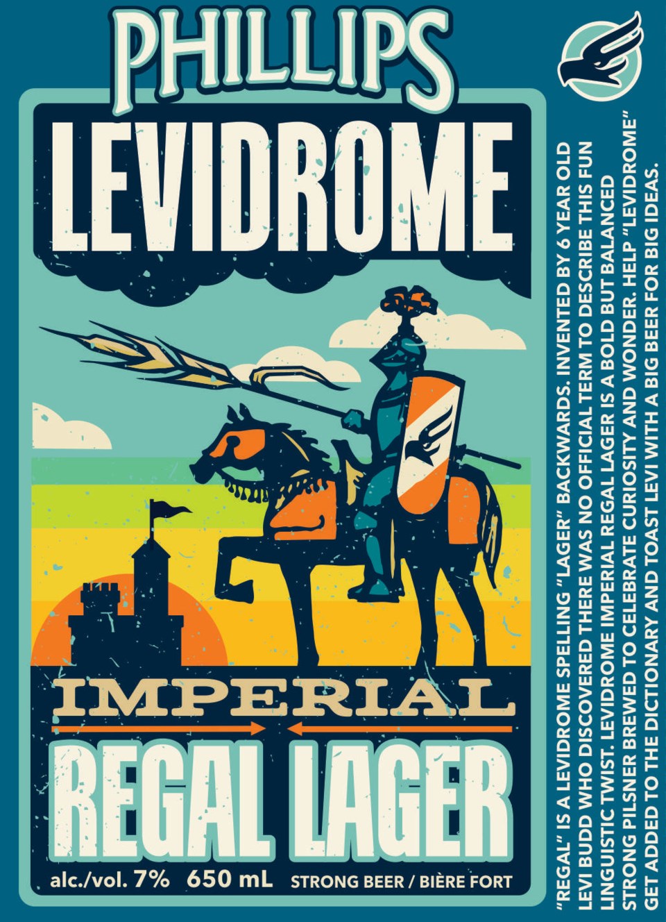 Phillips Levidrome Imperial Regal Lager label
