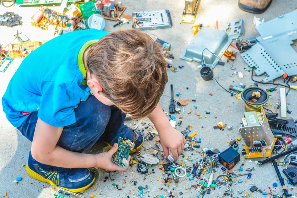 child, technology, stock photo