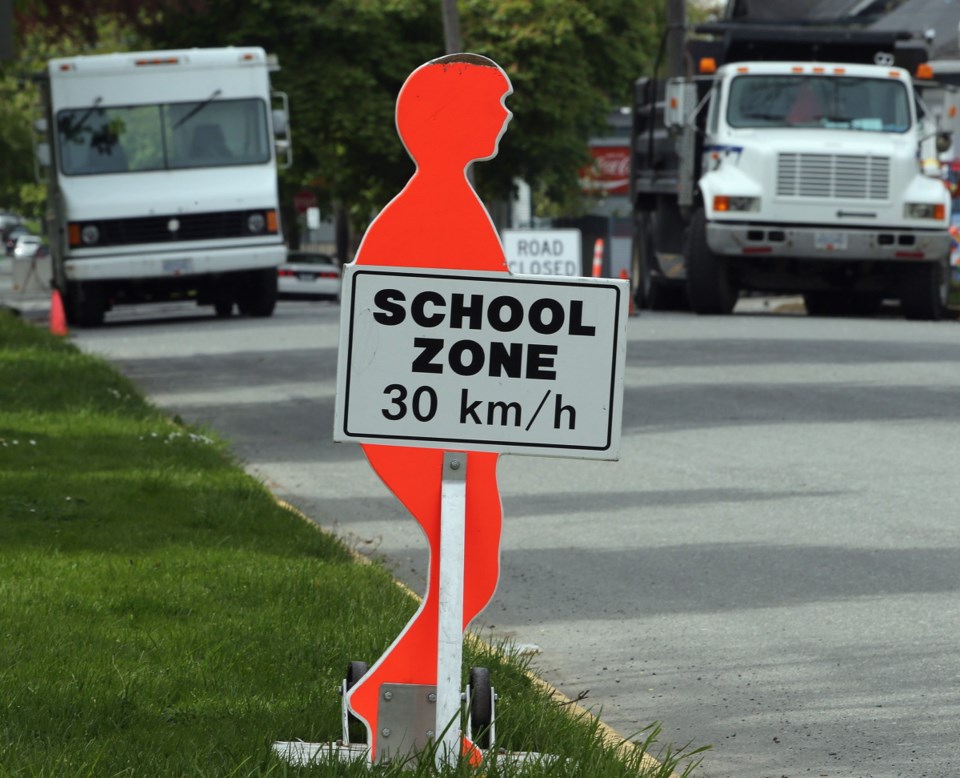 photo generic school zone sign