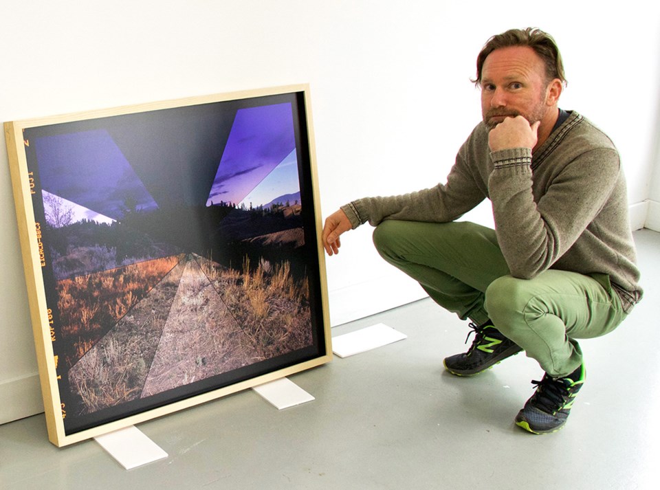 Scott Massey with one of his art pieces.