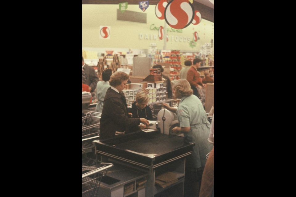 Interior of Safeway at No.3 Road and Westminster Highway, 1959. Photo: K.E. Eiche