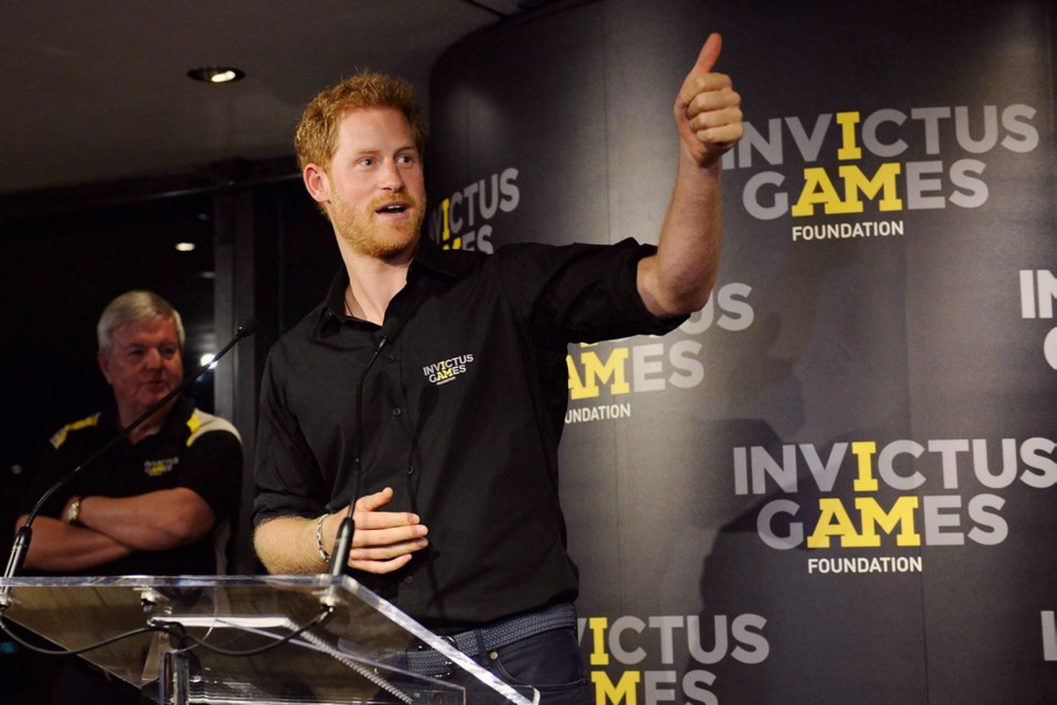 Prince Harry speaks at the Invictus Games in Toronto in 2017.