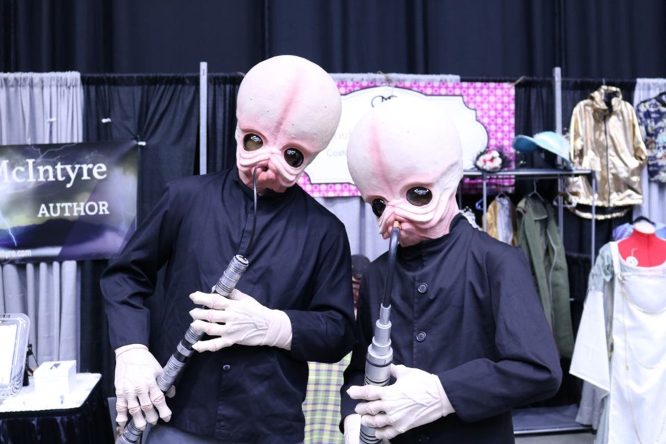 This duo from Star Wars Cantina Band entertained those attending Northern FanCon Saturday at the CN Centre and Kin 1.