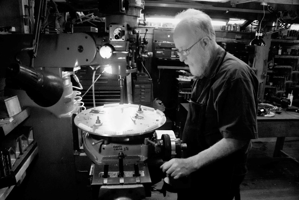 George Smedley in his workshop