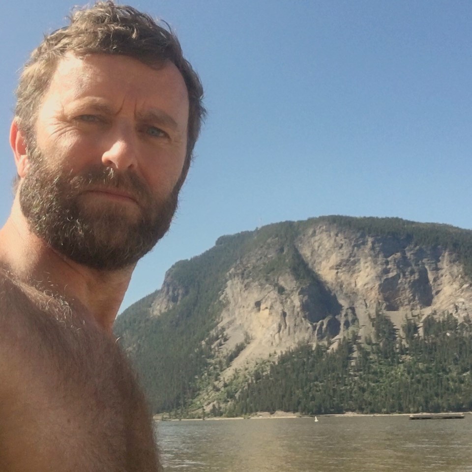 Grant Lawrence spent some quality, shirtless time in Salmon Arm recently. Photo Grant Lawrence