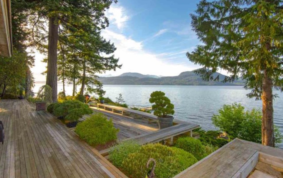 Bowen Island estate terrace view