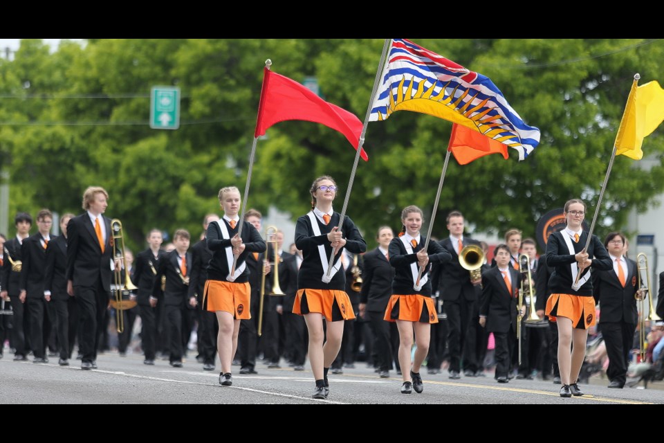 Spectrum Community School Band, which won first in the Canadian bands category at the 2018 Victoria Day Parade. May 21, 2018