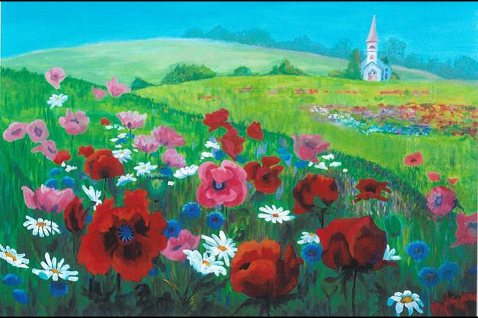 Artwork by Lucyna Eschner is on display at Burnaby Neighbourhood House North House in the month of June.
