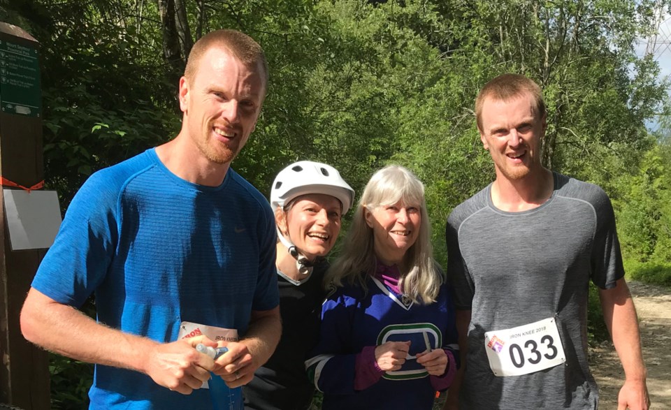 Daniel and Henrik Sedin at the 2018 Iron Knee race