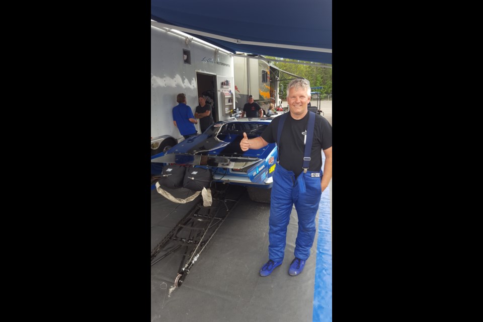 West Coast Doorslammer Rod LeClaire of Victoria, who grew up in Prince George, returned for a weekend of racing at Rolling Mix Concrete Raceway.