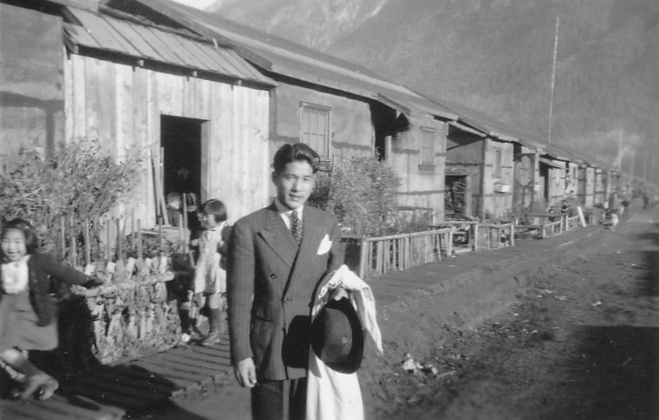 Jennifer Spence's grandfather, Tony Uno, at Woodfibre, B.C. in the 1940s.