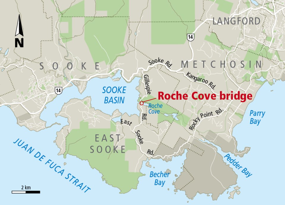 Map - Roche Cove bridge