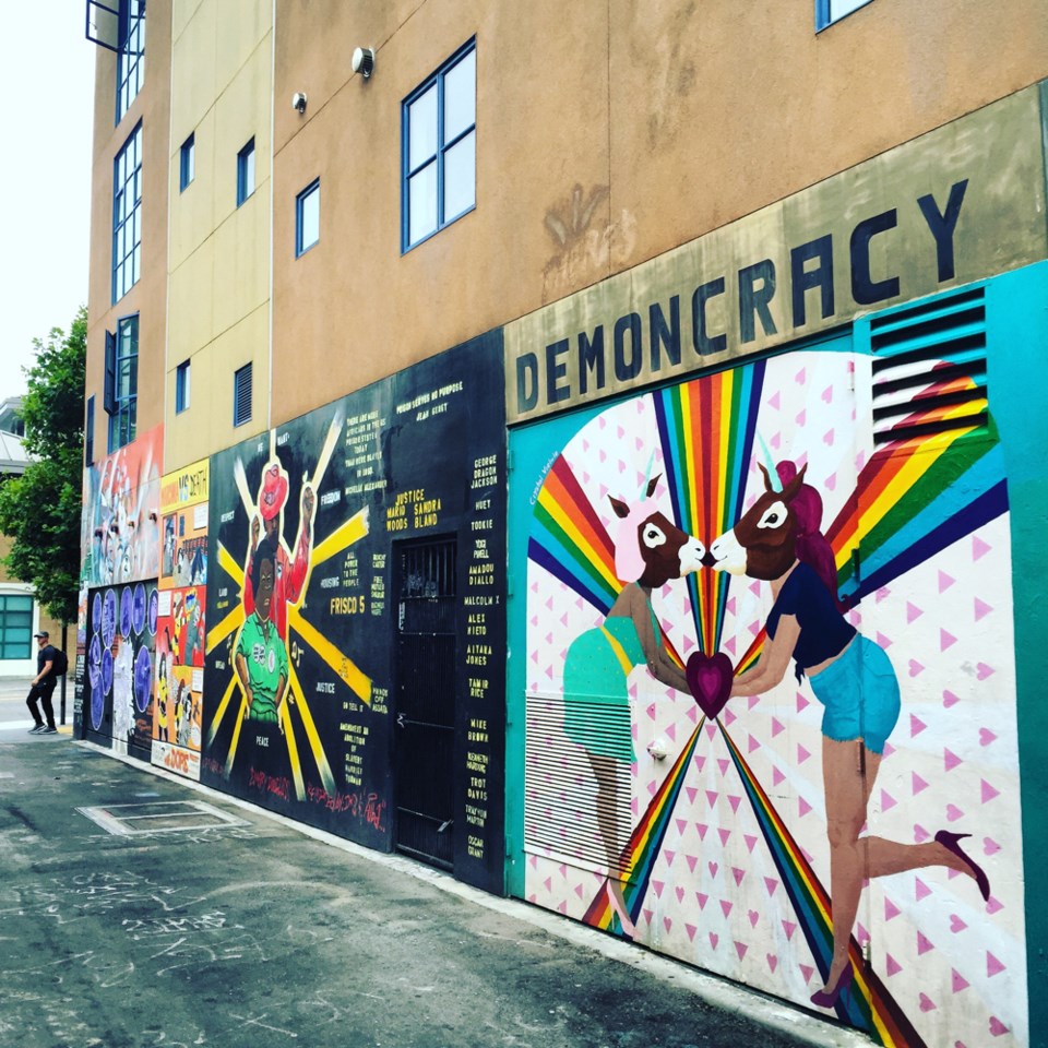The murals of Clarion Alley are a must for visitors to the Mission. Photo Michael Kissinger