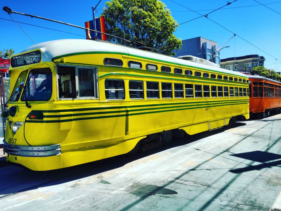 Old street cars still keep San Francisco transit riders moving. Photo Michael Kissinger