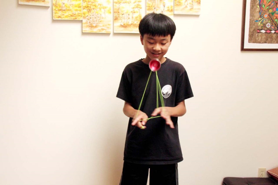 Terrance Wang is now the youngest yo-yo player to hold the Canadian national championship title. Photo: Cecilia Hua