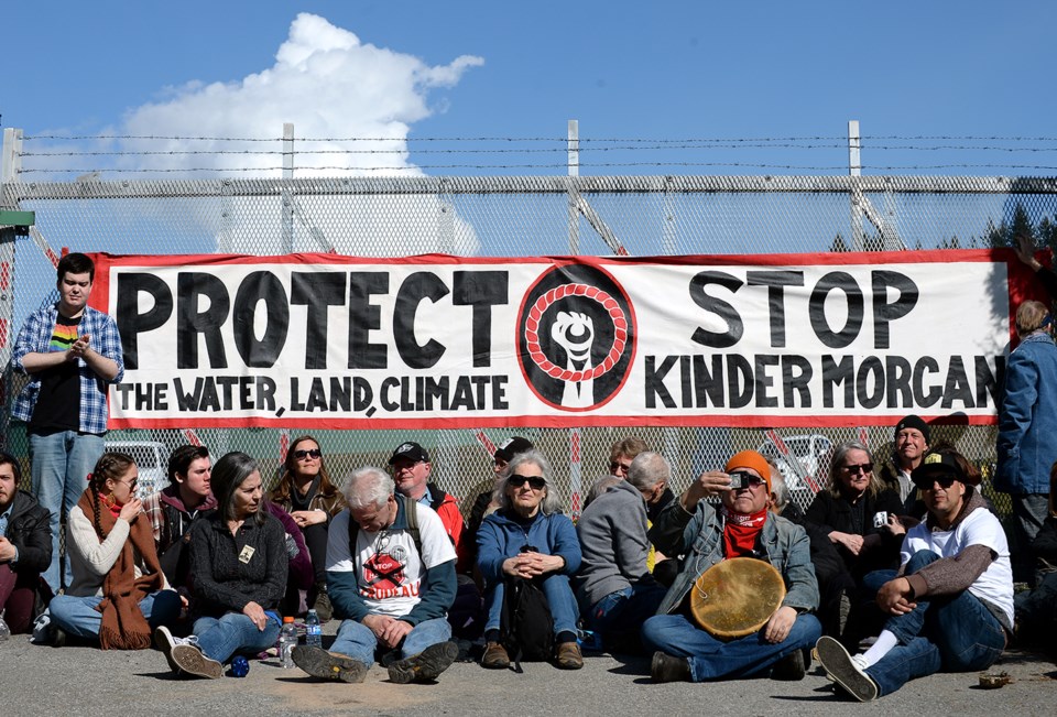 Pipeline protests, sit-in, Kinder Morgan