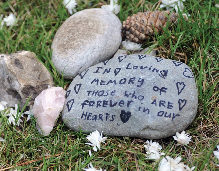 Mountain Village memorial rock