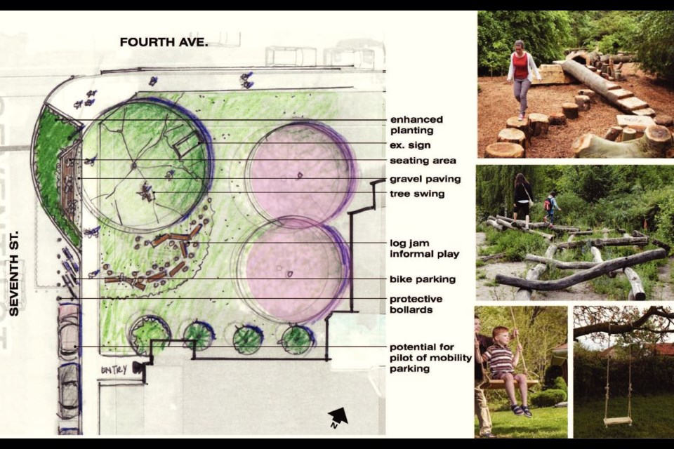 A report to council included a rendering of a design concept for the new parklet that will be built in the Brow of the Hill neighbourhood.