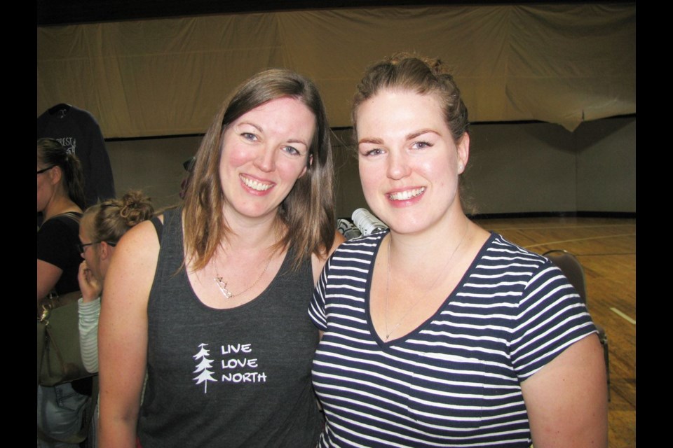 Jessica Quinn, left, and Nicole Gibson are the organizers of the Little Bean Market held Saturday at the Roll-A-Dome, which featured handmade products geared for children and families.